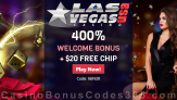 Las Vegas USA Casino $20 FREE Chip plus 400% Match Bonus Special Welcome Deal
