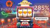Rich Palms Casino 285% Match Slots Bonus plus 50 FREE Plentiful Treasure Spins Easter Super Promo